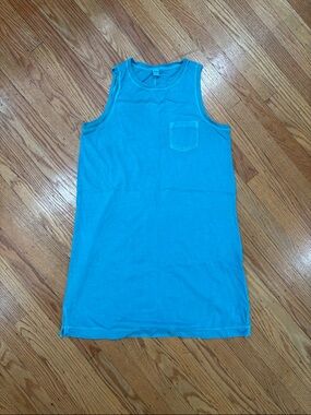 Old Navy Bright Teal Sleeveless Pocket Tank